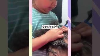 'Video thumbnail for 🤯 Baby Braiding Baby Hair: She makes it look EASY #shorts'