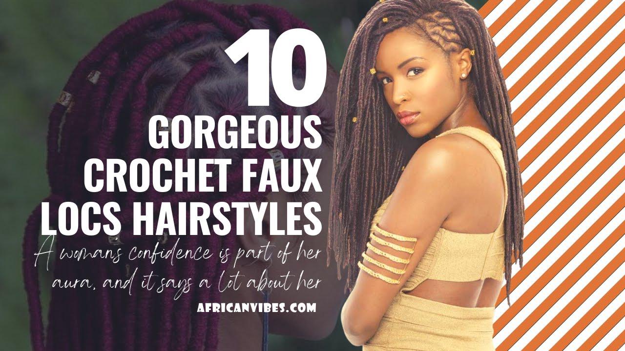 'Video thumbnail for 10 Gorgeous Crochet Faux Locs Hairstyles| African Vibes #shorts'