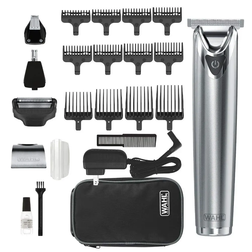Wahl Stainless Steel Lithium Ion 2.0+ Slate Beard Trimmer for Men with coarse wiry facial hair