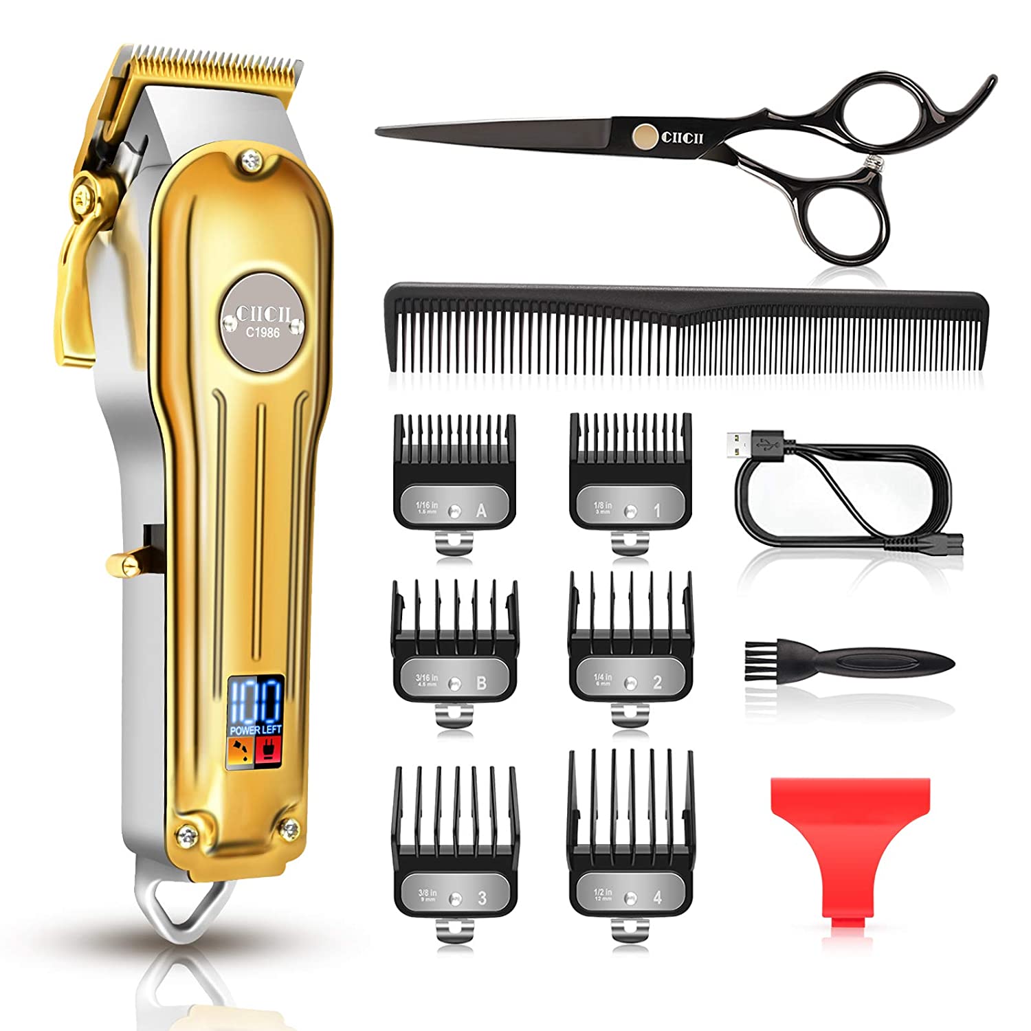 Cordless Hair Clippers for Men, CIICII Barber Clippers for Hair Cutting best clippers for beginners black hair