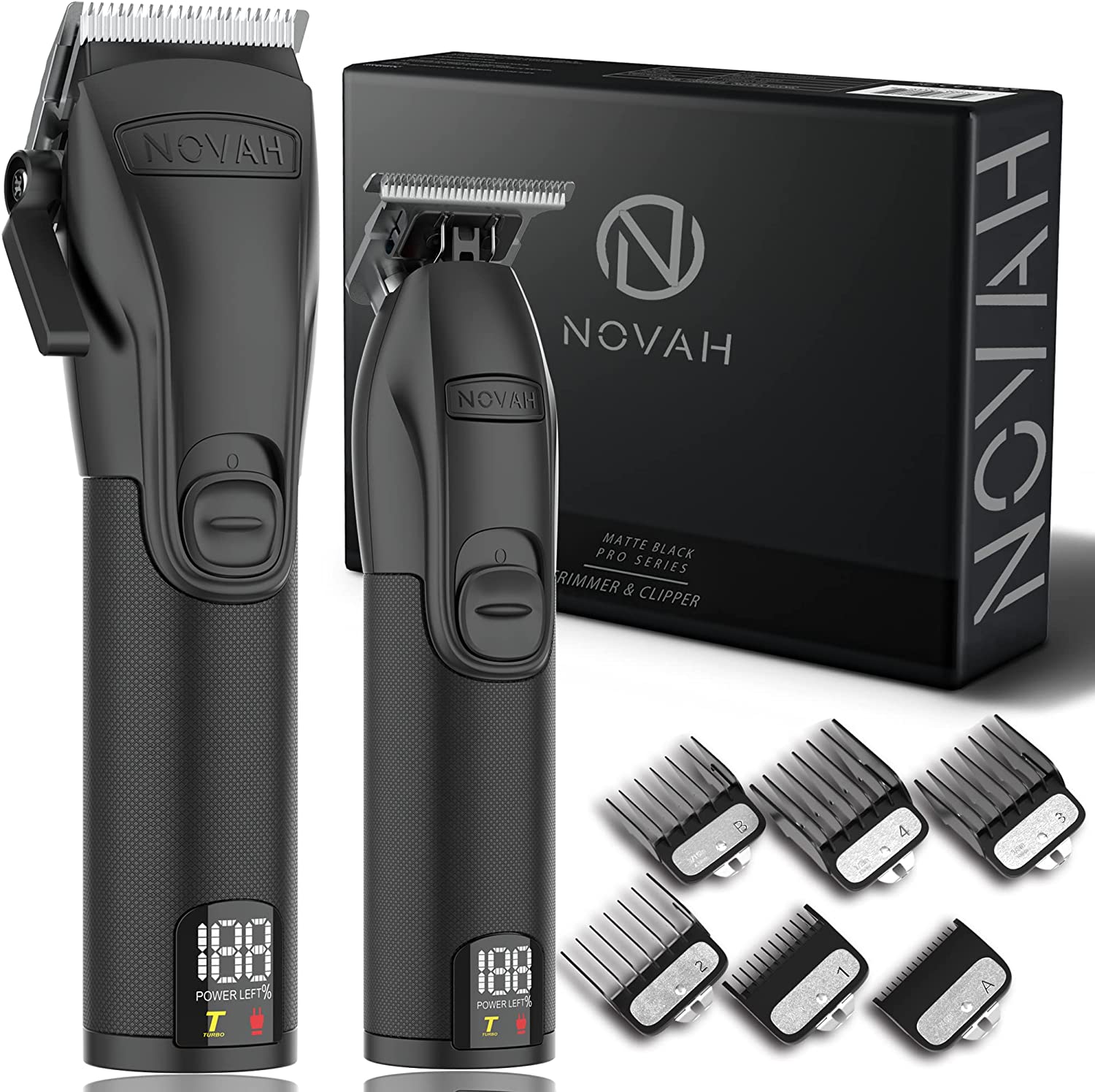NOVAH Professional Hair Clippers and Trimmer Kit for Men Best Professional Hair Clippers