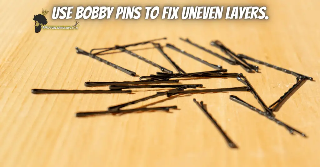 Use Bobby Pins to Fix Uneven hair style
