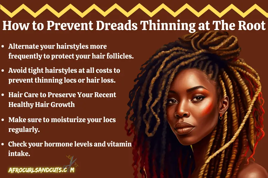 How to Prevent Dreads Thinning at The Root